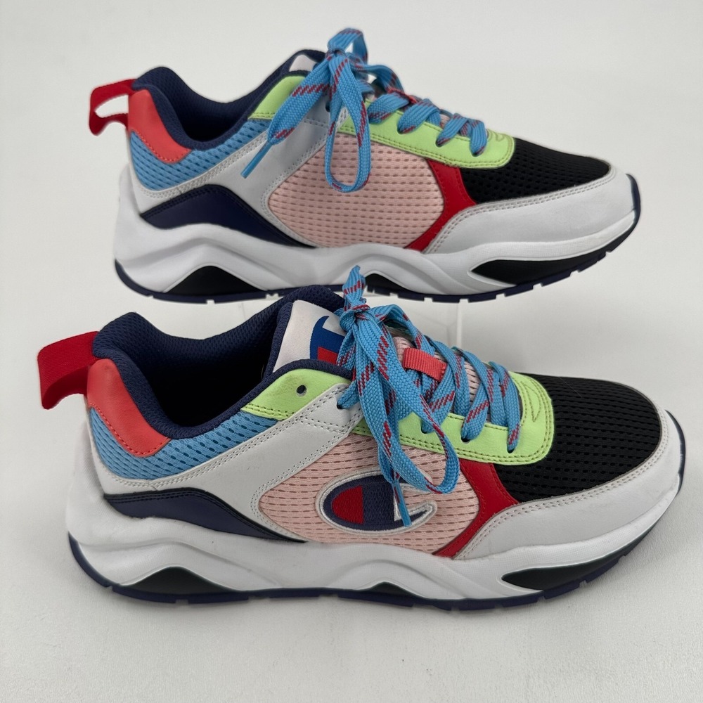 Champion 93 Eighteen‎ SP Block WOMENS Multicolor Lace Up Shoes Sneakers SIZE 9